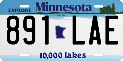 MN license plate 891LAE