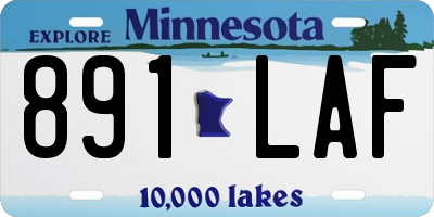 MN license plate 891LAF