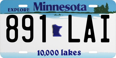 MN license plate 891LAI