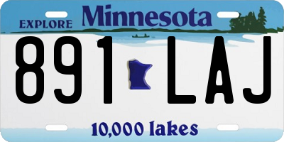 MN license plate 891LAJ