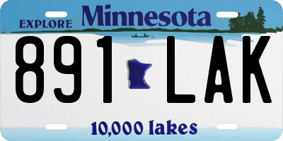 MN license plate 891LAK