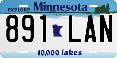 MN license plate 891LAN