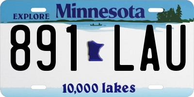 MN license plate 891LAU