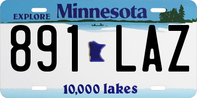 MN license plate 891LAZ