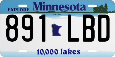 MN license plate 891LBD