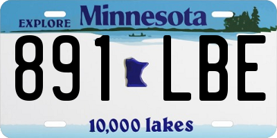 MN license plate 891LBE