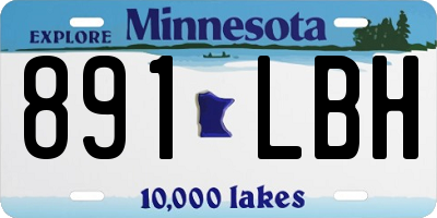 MN license plate 891LBH