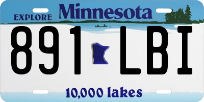MN license plate 891LBI