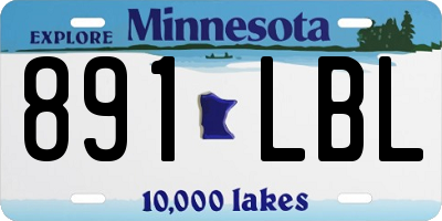 MN license plate 891LBL