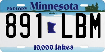 MN license plate 891LBM