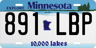 MN license plate 891LBP