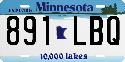 MN license plate 891LBQ