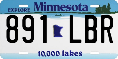 MN license plate 891LBR