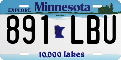 MN license plate 891LBU
