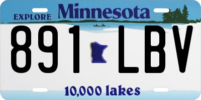 MN license plate 891LBV