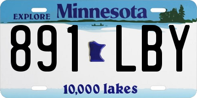 MN license plate 891LBY