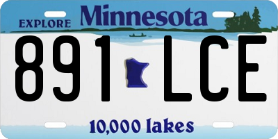 MN license plate 891LCE