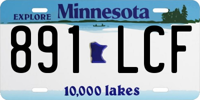 MN license plate 891LCF