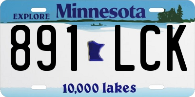 MN license plate 891LCK
