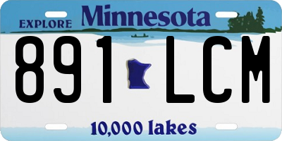 MN license plate 891LCM