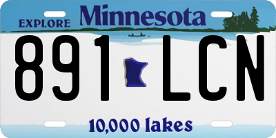 MN license plate 891LCN