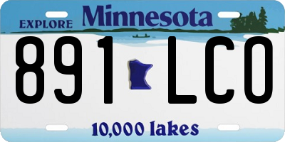 MN license plate 891LCO
