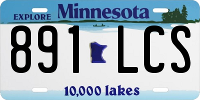 MN license plate 891LCS