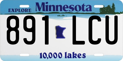MN license plate 891LCU