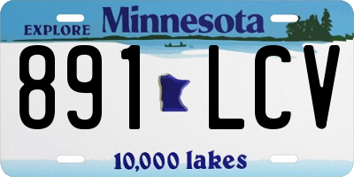 MN license plate 891LCV