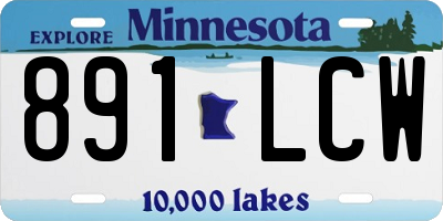 MN license plate 891LCW