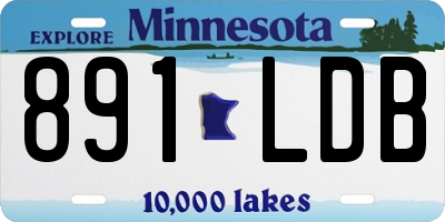 MN license plate 891LDB