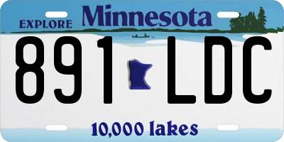 MN license plate 891LDC