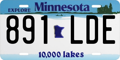 MN license plate 891LDE