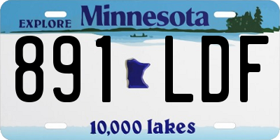 MN license plate 891LDF