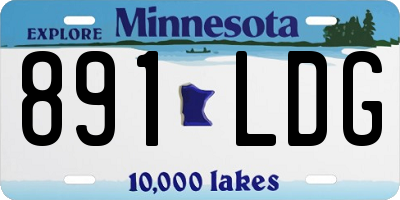 MN license plate 891LDG