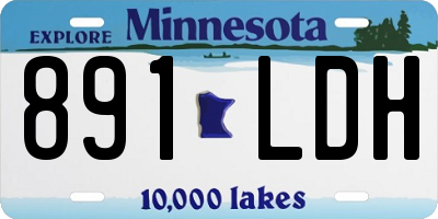 MN license plate 891LDH