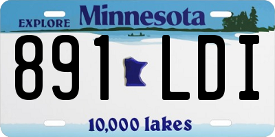 MN license plate 891LDI