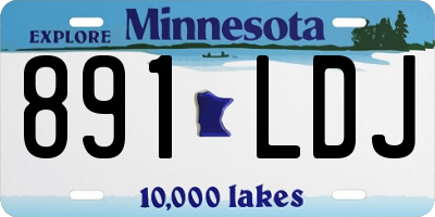 MN license plate 891LDJ