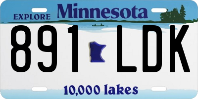 MN license plate 891LDK