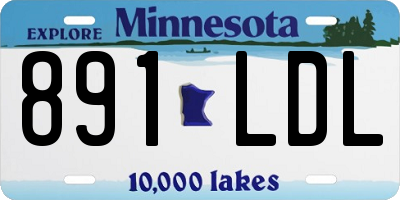 MN license plate 891LDL