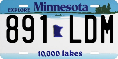MN license plate 891LDM