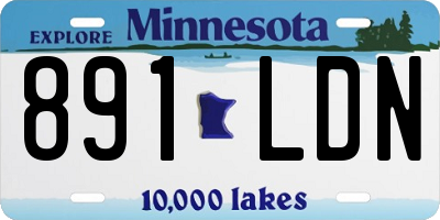 MN license plate 891LDN