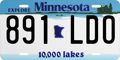 MN license plate 891LDO