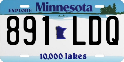 MN license plate 891LDQ