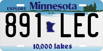 MN license plate 891LEC