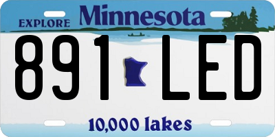 MN license plate 891LED