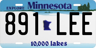 MN license plate 891LEE