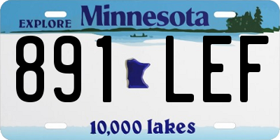 MN license plate 891LEF