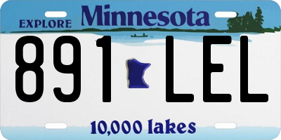 MN license plate 891LEL