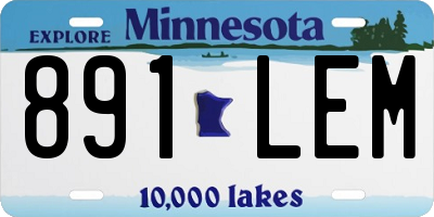 MN license plate 891LEM